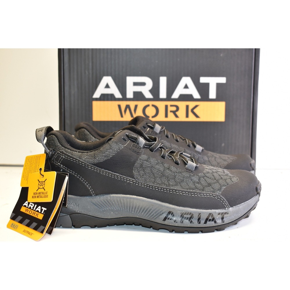 Ariat Outpace Work Shoes Black Womens 9.5 Non-Metallic Soft Toe ASTM New In Box